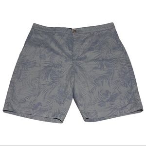 Men’s Joseph Abboud Floral Flat Front Shorts - Blue - 36